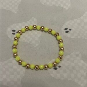 Yellow and Gold Filled Beaded Bracelet